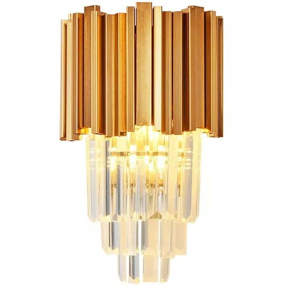 Kristallampa vägglampa 312357 Guld